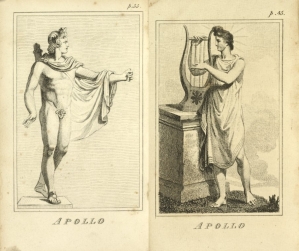 William Mulready, Apollo from The Pantheon 1806 (l) and 1810 (r);Courtesy of The New York Public Library.