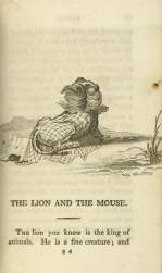 William Mulready, The Lion and the Mouse from Fables Ancient and Modern, Second Edition (1807);Courtesy of The New York Public Library.
