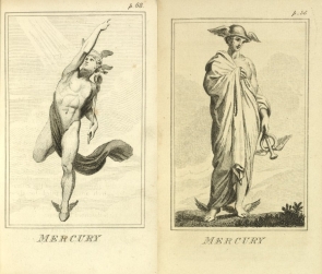 William Mulready, Mercury from The Pantheon 1806 (l) and 1810 (r);Courtesy of The New York Public Library.