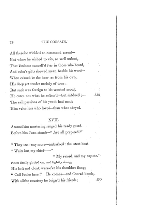 Lord Byron, The Corsair (1814), p. 28