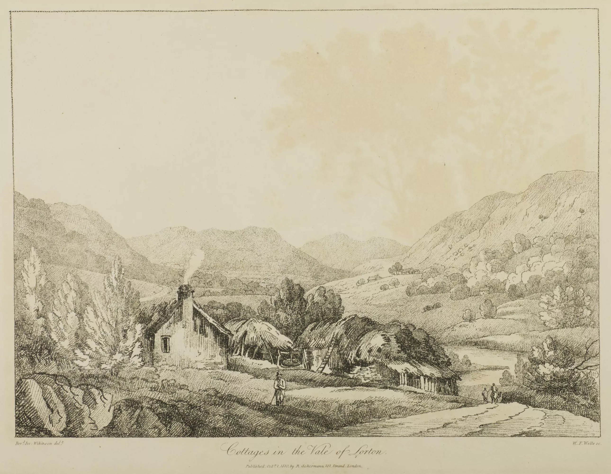 farmer in front of cottage